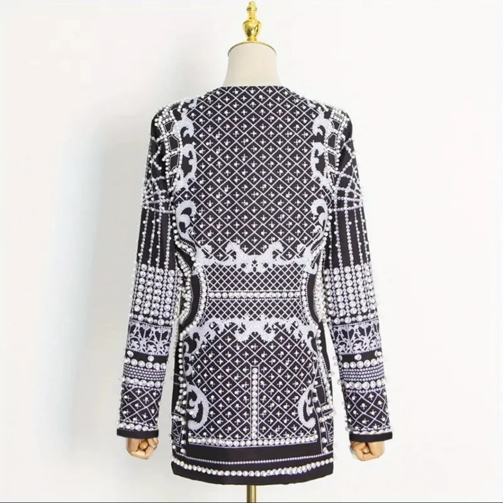 Women's Luxury Blazer Jacket - Elegant Long Sleeve Formal & casual coat - Picture 4 of 4